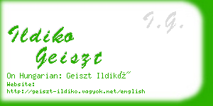 ildiko geiszt business card